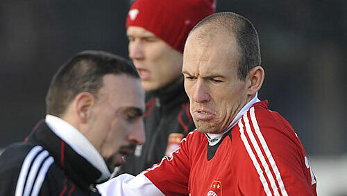 Arjen Robben trainierte am Donnerstag wieder mit der Mannschaft Arjen Robben trainierte am Donnerstag wieder mit der Mannschaft