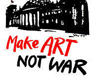 Aktuelle Ausstellung im Foyer des EineWeltHaus: "Make Art Not War"