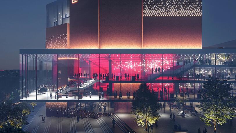 Die "Kulturbrücke" in einer Simulation des Architekturbüros Henn.