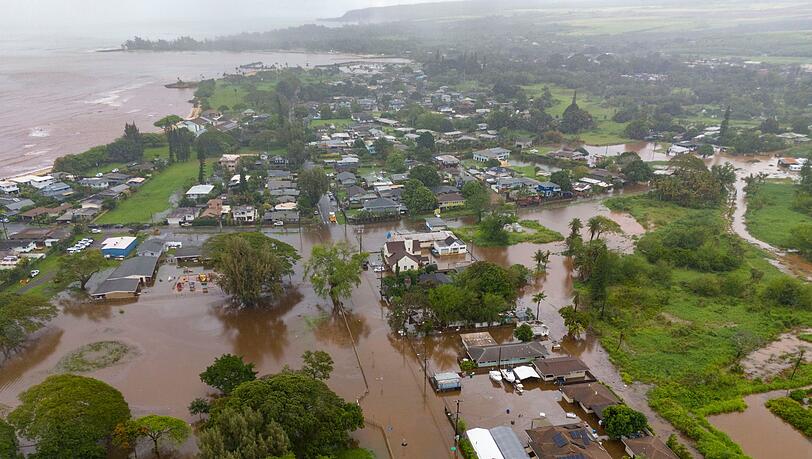 Besonders die Nordk&uuml;ste von Oahu ist stark betroffen.