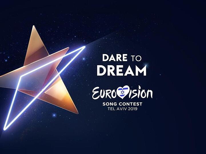 Das offizielle Logo des Eurovision Song Contest (ESC) 2019 in Tel Aviv mit dem Motto "Dare To Dream".
