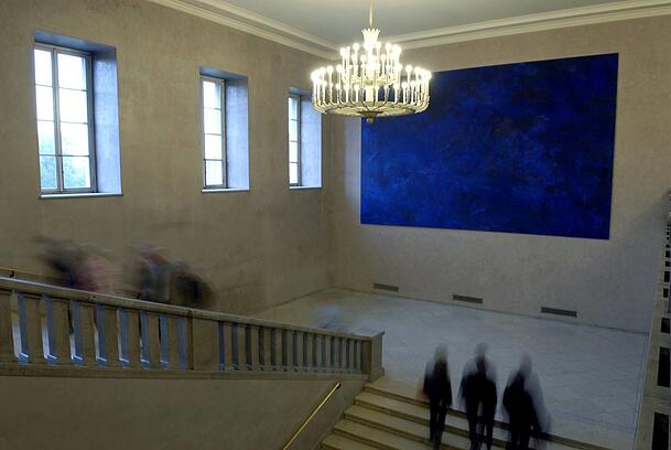 Die Treppe zum Herkulessaal der Residenz.