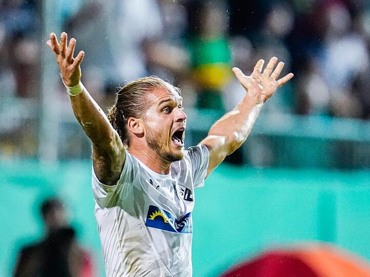 Rurik Gislason vom SV Sandhausen. Foto: Uwe Anspach/dpa/Archivbild