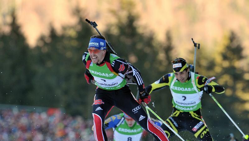 Michael Greis (l) in Ruhpolding. Michael Greis (l) in Ruhpolding.