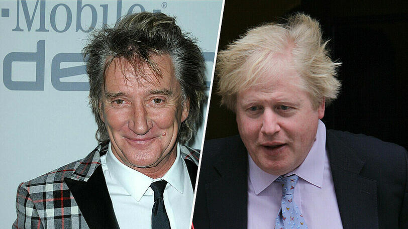 Rod Stewart (li.) hat Boris Johnson eher beiläufig gratuliert