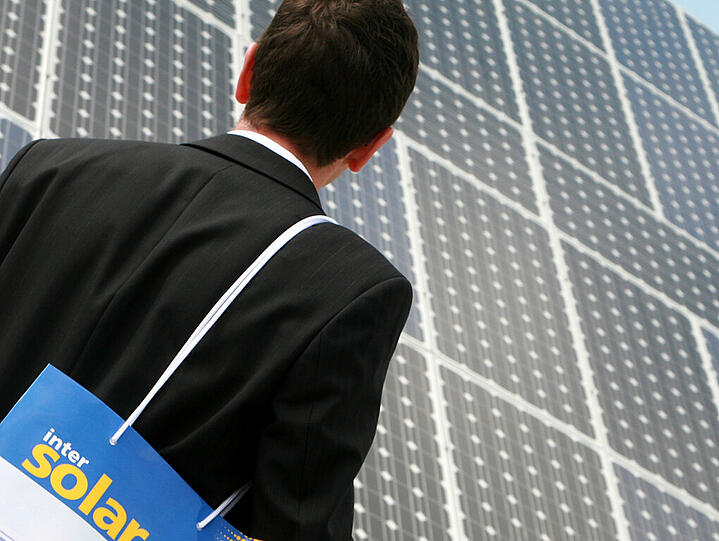 Die weltgrößte Solarmesse Intersolar beginnt am Mittwoch in München. (Symbolbild)
