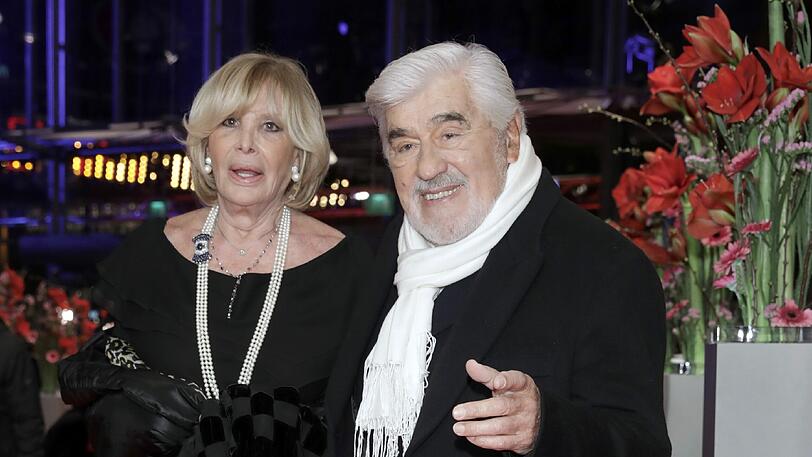 Schauspieler Mario Adorf mit Ehefrau Monique.