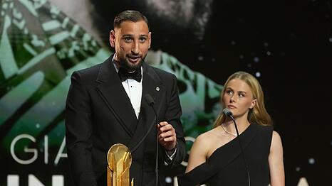 Nach dem Ballon d'Or gab es noch eine Auszeichnung f&uuml;r Donnarumma und Hampton. (Archivbild)