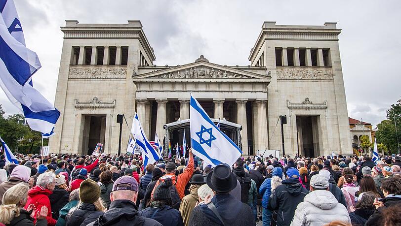 Kundgebung gegen Antisemitismus am 5. Oktober in München.