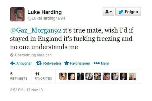 "Ich wünschte ich wäre zu Hause in England geblieben. Es ist verdammt kalt und keiner versteht mich," beklagt sich Luke Harding über Twitter.