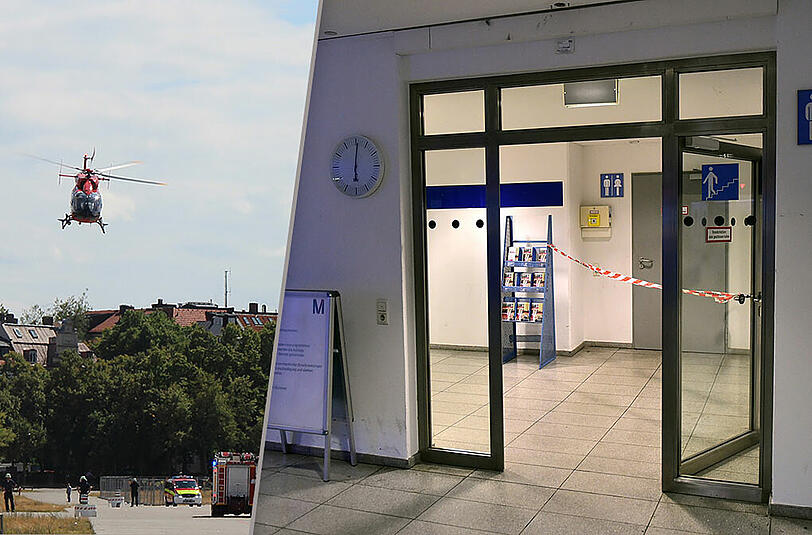 Ein Notarzt behandelte das neugeborene Mädchen noch am Flughafen, bevor es mit dem Helikopter in die Klinik geflogen wurde.