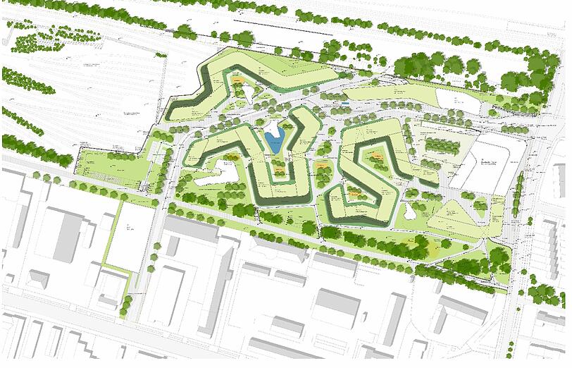 So sieht das neue Quartier auf dem Entwurfsplan aus.