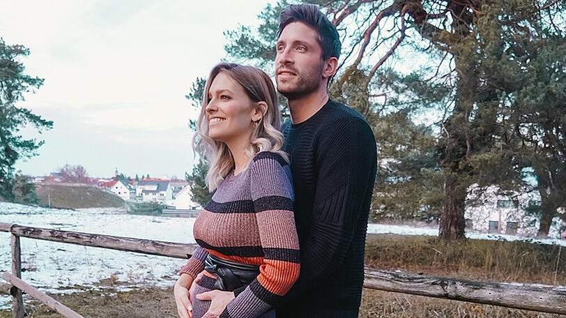 Model Yvonne Schröder und Fußballstar Tim Kister freuen sich auf ihren Nachwuchs.