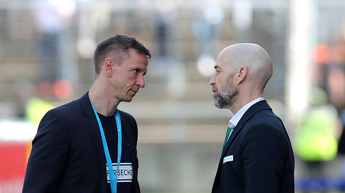 Im Transfer-Gespräch: Marc-Nicolai Pfeifer (l.) und Günther Gorenzel. (Symbolbild)