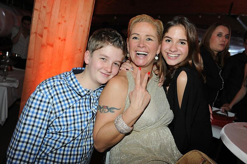 Claudia Effenberg mit Kindern Thommy (13), Lucia (15).