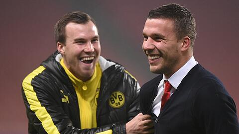 Zwei Weltmeister unter sich: Kevin Großkreutz und Lukas Podolski