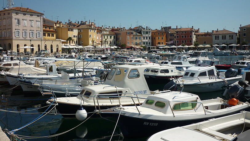 Der Hafen von Rovinj. Der Hafen von Rovinj.
