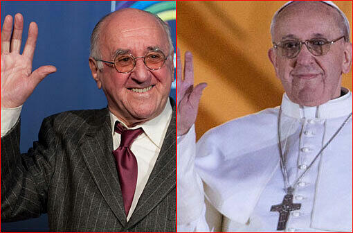 Mit TV-Moderator Alfred Biolek (78) hat der neue Papst folgende Gemeinsamkeiten: Hohe Stirn und prägnante Brille. Zudem sind beide etwa gleich alt.