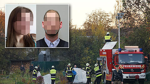Der Fundort: In einem Keller-Verlies unter einem Wäldchen in Langwied ist die Leiche von Aline K. (30) nach vier Wochen gefunden worden. Michael P. (r. 29) sitzt derzeit in U-Haft in der JVA-Stadelheim.