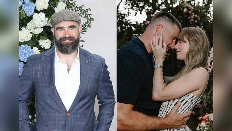 Jason Kelce spricht im Podcast "New Heights" begeistert über die Verlobung seines Bruders Travis mit Taylor Swift.