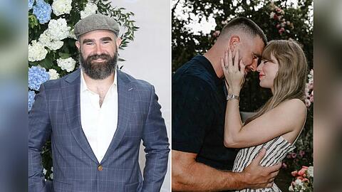 Jason Kelce spricht im Podcast "New Heights" begeistert über die Verlobung seines Bruders Travis mit Taylor Swift.