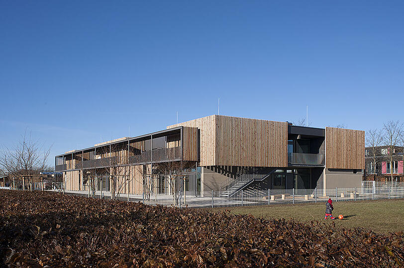 Schick schaut das neue Kindertageszentrum in der Heinrich-Böll-Straße aus.