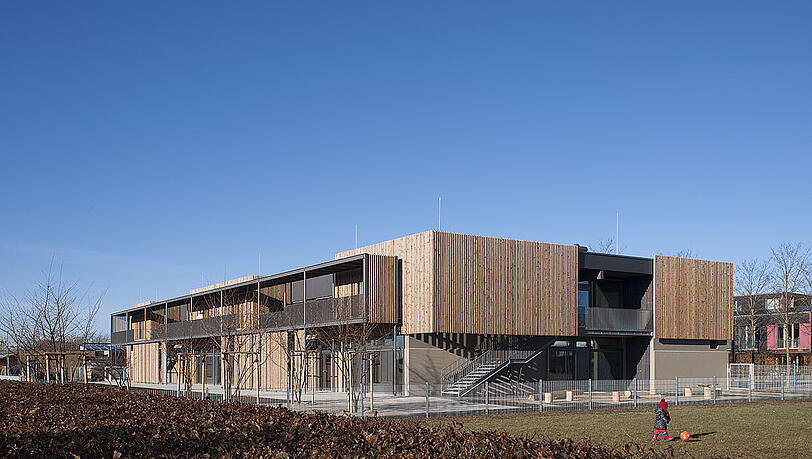 Schick schaut das neue Kindertageszentrum in der Heinrich-Böll-Straße aus. Schick schaut das neue Kindertageszentrum in der Heinrich-Böll-Straße aus.