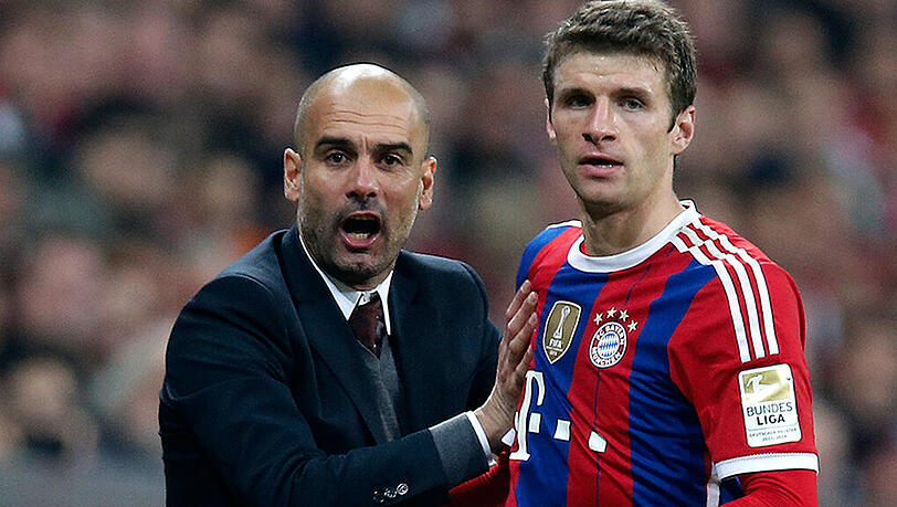 Von Guardiola zurück in die Startelf geholt - Thomas Müller. Von Guardiola zurück in die Startelf geholt - Thomas Müller.