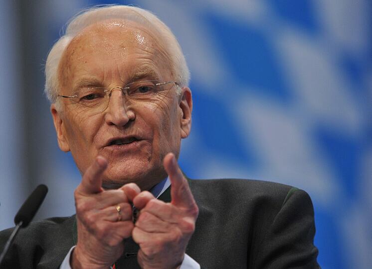 Ohne Worte: Stoiber und seine legendäre Gestik.