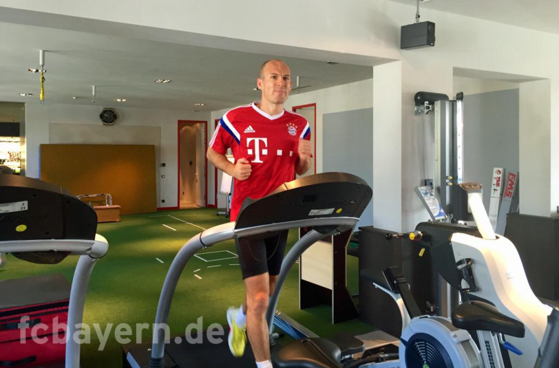 Spulte fleißig seine Kilometer herunter: Arjen Robben.