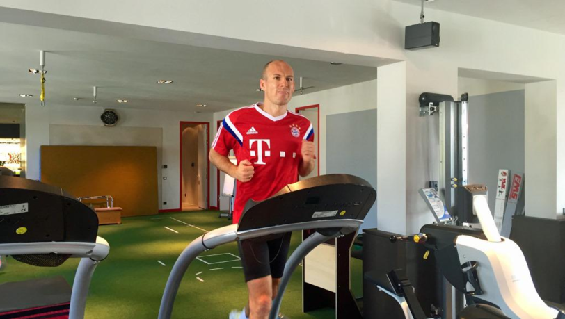 Spulte fleißig seine Kilometer herunter: Arjen Robben. Spulte fleißig seine Kilometer herunter: Arjen Robben.