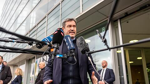 CSU-Chef Markus Söder zeigt sich zum Auftakt der Gespräche optimistisch.