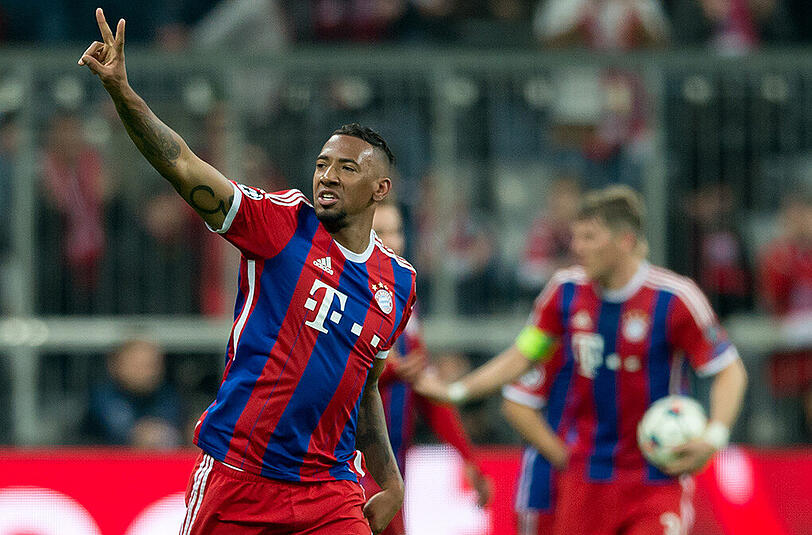 Zweimal! Bayerns Innenverteidiger Jerôme Boateng weiß, wie oft die Bayern in der Champions League schon mit 7:0 gewonnen haben.