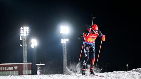 Benedikt Doll belegte mit der Biathlon-Staffel in Östersund den dritten Platz.