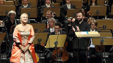 Diana Damrau und Kirill Petrenko beim Akademiekonzert im Nationaltheater.