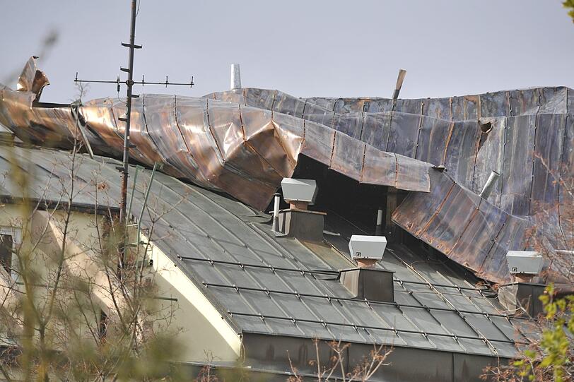 Auch in Tschechien richtete der Sturm teilweise schwere Schäden an, wie hier in Brno.