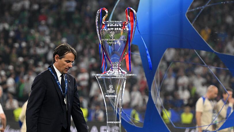 Trainer Simone Inzaghi verlor mit Inter das zweite Champions-League-Finale in drei Jahren.