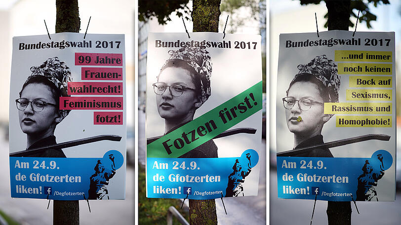 De Gfotzerten: Provokante Werbung für den Feminismus.