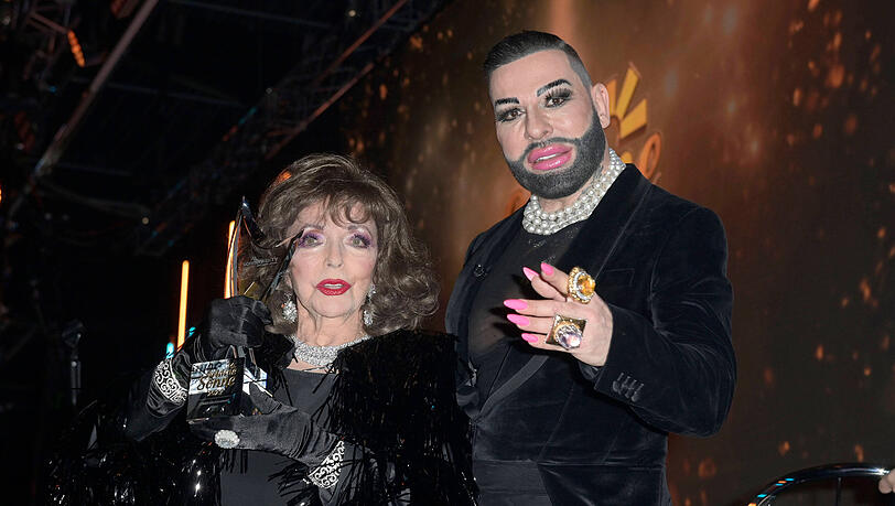 Joan Collins und Harald Glööckler bei der Verleihung der Goldenen Sonne 2023