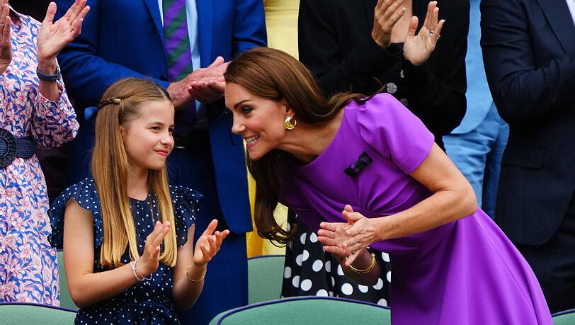 Prinzessin Kate nahm ihre Tochter Charlotte mit zum Wimbledon-Finale der Männer.
