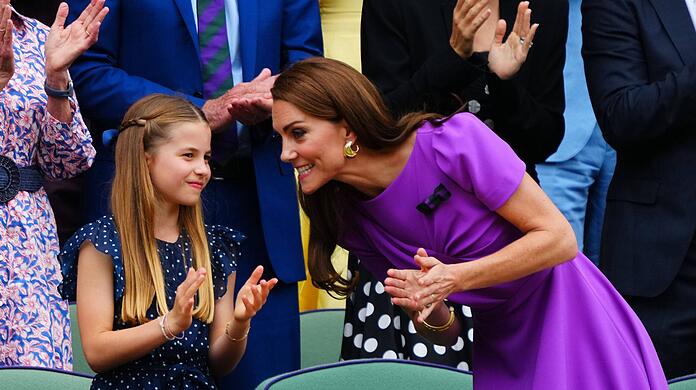 Prinzessin Kate nahm ihre Tochter Charlotte mit zum Wimbledon-Finale der Männer.