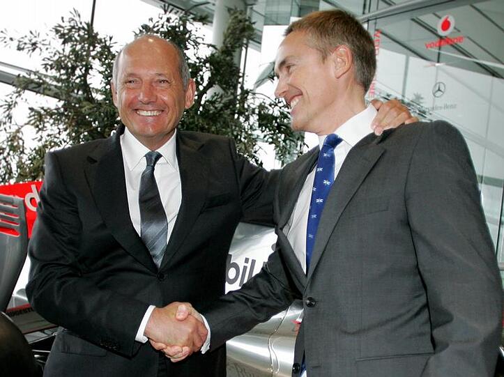 Vorgänger und Nachfolger: Ron Dennis (l.) und  Martin Whitmarsh.