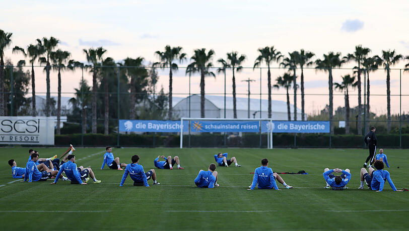 Trainieren unter besten Bedingungen: Die L&ouml;wen im Trainingslager in Belek.