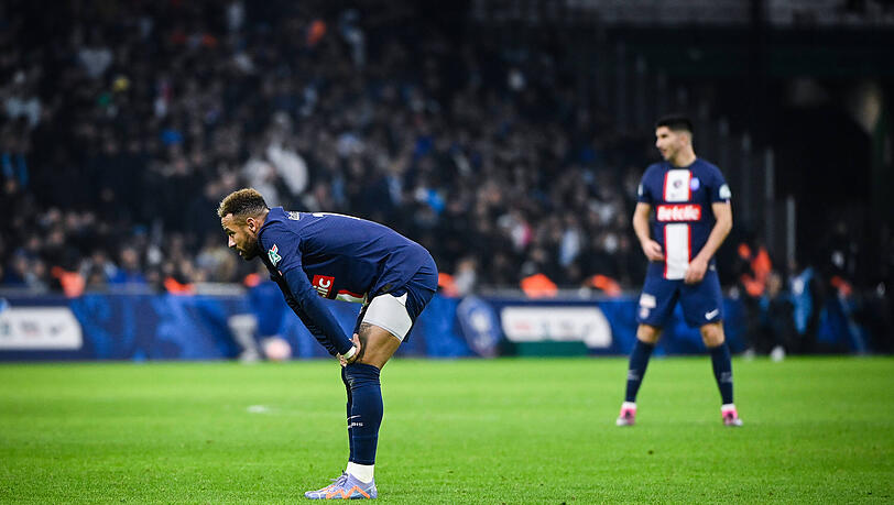 Die PSG-Offensive um Neymar enttäuschte beim Pokal-Aus in Marseille einmal mehr.
