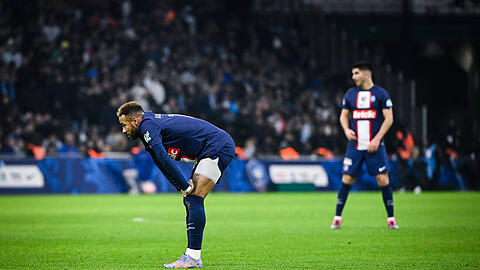 Die PSG-Offensive um Neymar enttäuschte beim Pokal-Aus in Marseille einmal mehr.