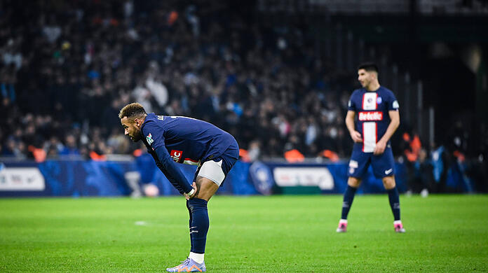 Die PSG-Offensive um Neymar enttäuschte beim Pokal-Aus in Marseille einmal mehr.