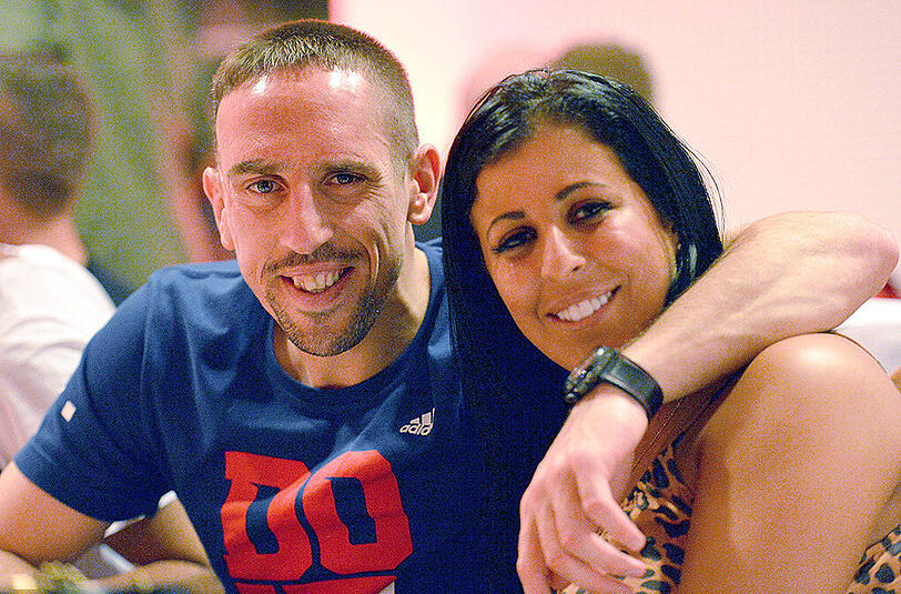Bayer-Star Franck Ribéry und seine Frah Wahiba.
