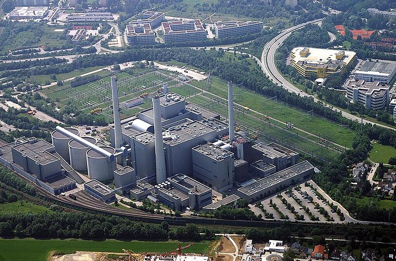 Hier wird immer noch Steinkohle verfeuert &ndash; wie lange noch? Das Heizkraftwerk Nord in Föhring.