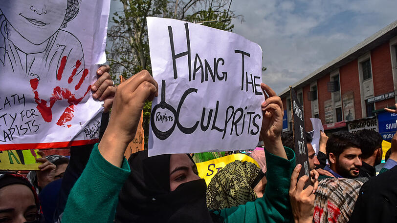 Proteste nach der Vergewaltigung eines achtjährigen Mädchens in Indien (Archivbild).