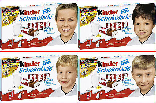 Alle erkannt: Mario Götze (links oben) - Michael Ballack (rechts oben) - Lukas Podolski (links unten) - Rudi Völler (rechts unten)